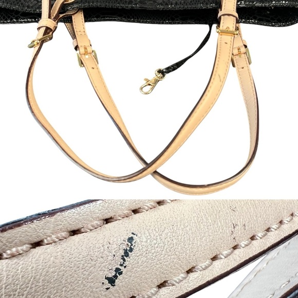 Michael Kors Black Embossed Python Tote Bag - Picture 10 of 10